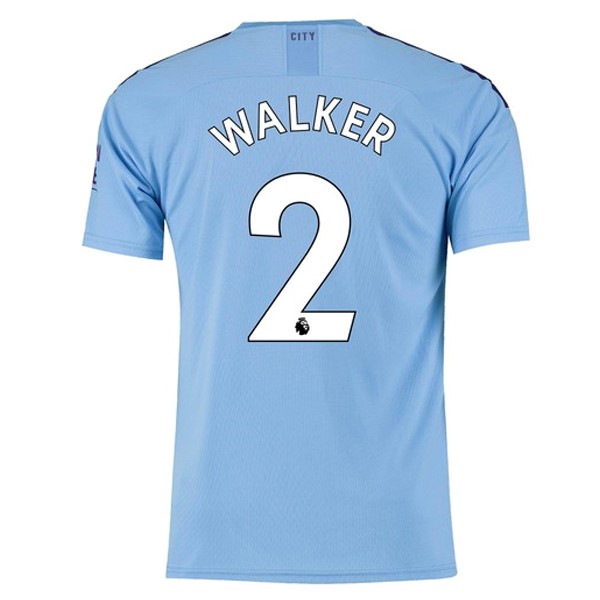 Trikot Manchester City NO.2 Walker Heim 2019-20 Blau Fussballtrikots Günstig